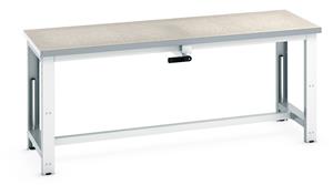 Manual Height Adjustable Bench 2000x750 Basic LinoTop Height Adjustable Work Benches from Bott 41003573.16 